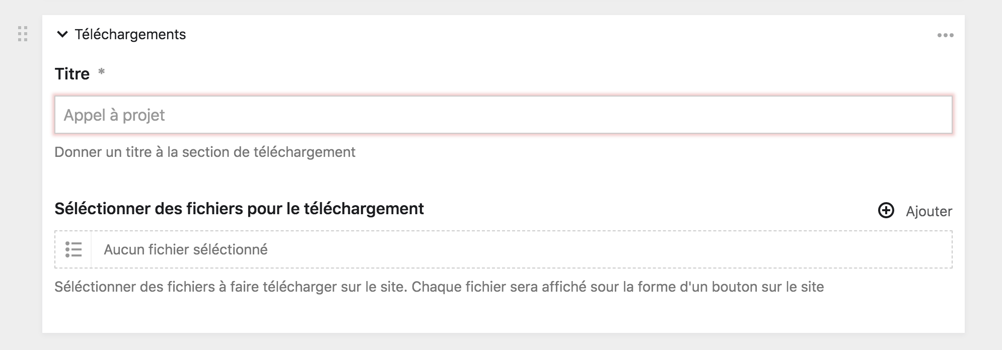 Bloc Téléchargement