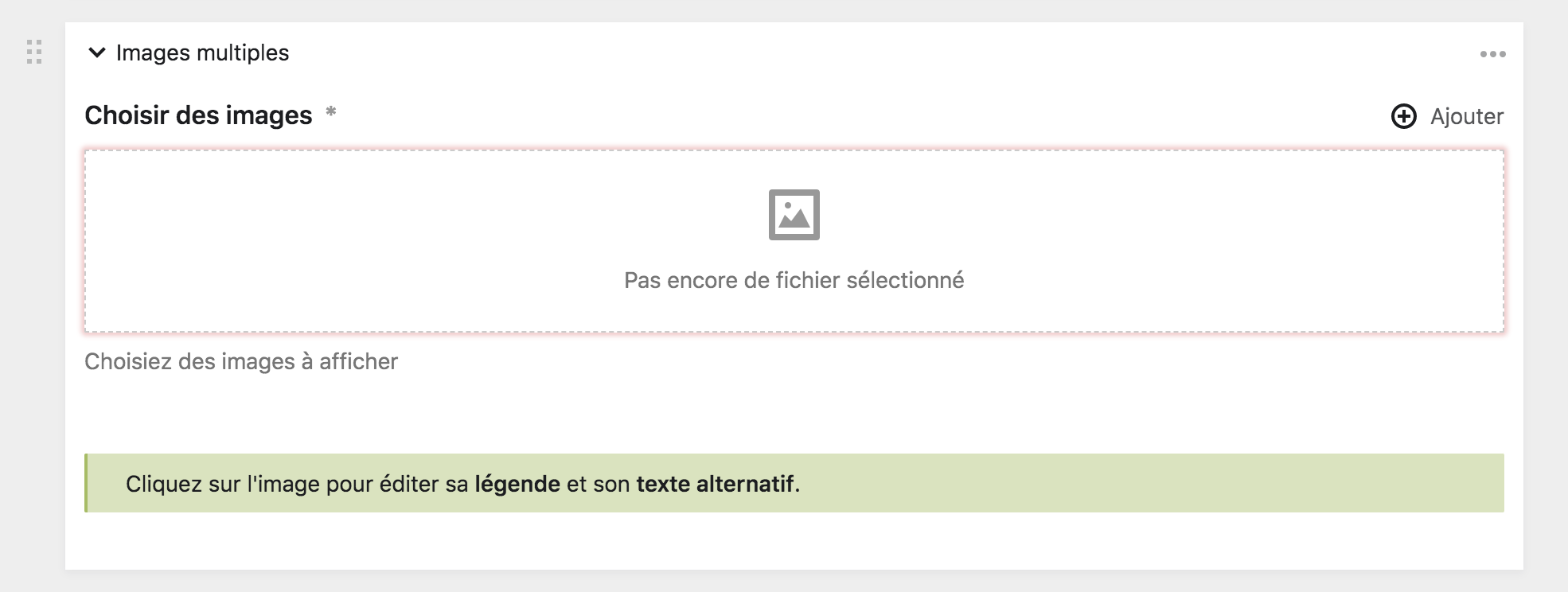 Bloc Images multiples