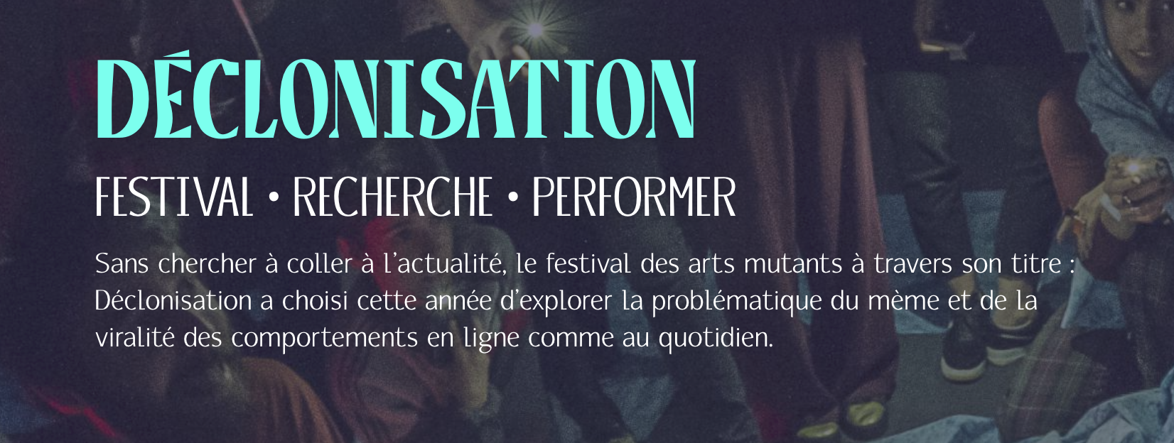 Section festival sur la page d&rsquo;accueil